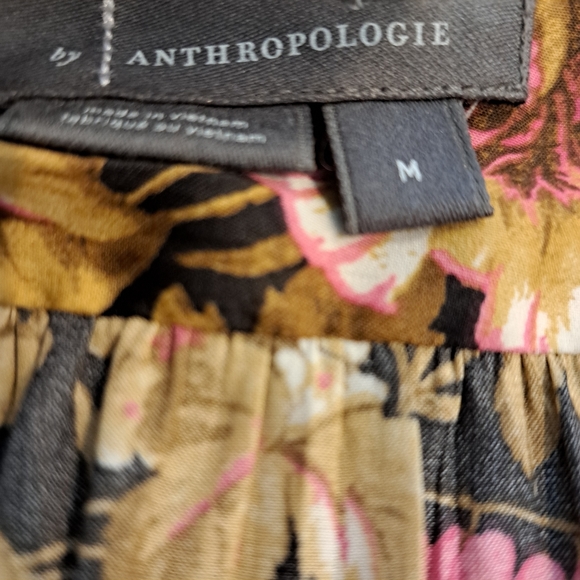 Anthropologie Silky Deep V-Neck Floral Print Tunic Top - Picture 16 of 16